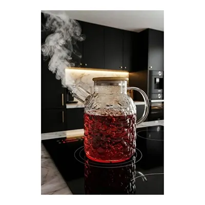Bambum Juliet - Bambu Kapaklı Cam Demlik 1800ml