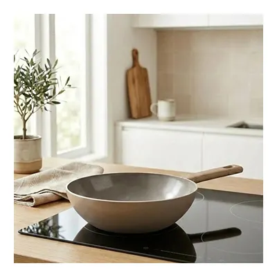 Bernardo Natura Seramik Wok Tava Kahverengi 24cm