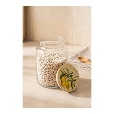 Bambum Zone Cam Saklama Kabı Limon Desenli Sarı 800ml