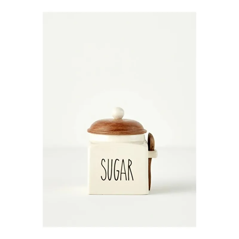 Sucre Seramik Kavanoz Krem (800 ml), görsel 1