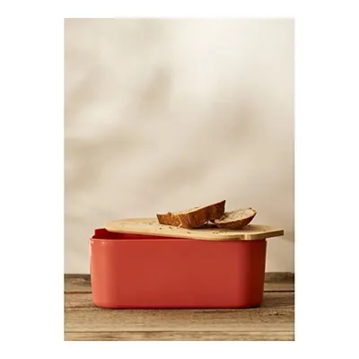 Breed 2in1 Kesme Tahtalı Ekmek Kutusu Somon (33x18,5x12 cm)