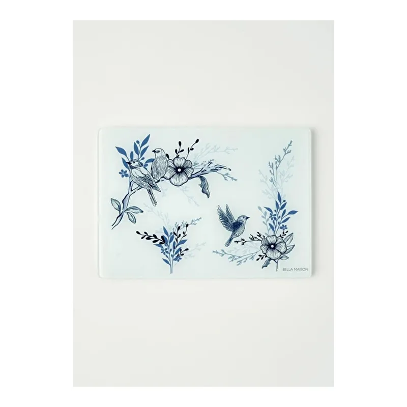 Bleu Blanc Cam Kesme Tahtası Mavi (35x25 Cm), görsel 1