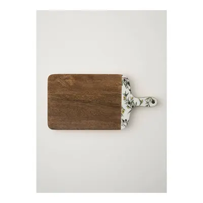 Olive Mango Sunum Ve Kesme Tahtası Beyaz (40x20x2 Cm)