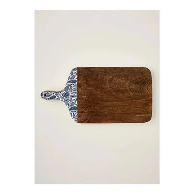 Paisley Mango Sunum Ve Kesme Tahtası Mavi (40x20x2 Cm)
