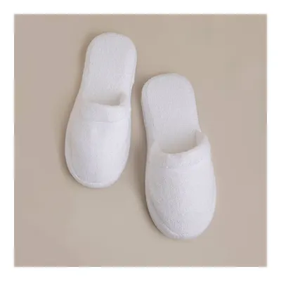 Solid Bambu Unisex Terlik Beyaz