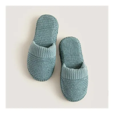 Eva Cotton %100 Pamuk Unisex Terlik Duman Turkuaz