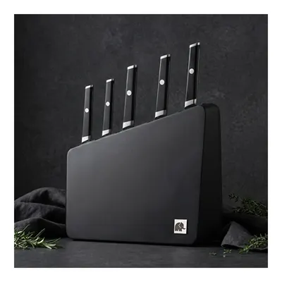 Katana Standlı 6 Parça Alman Çeliği Siyah Bıçak Seti