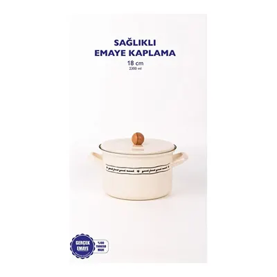 Emaylab Mood Emaye Fırın/haşlama/yoğurt Tenceresi (18cm)