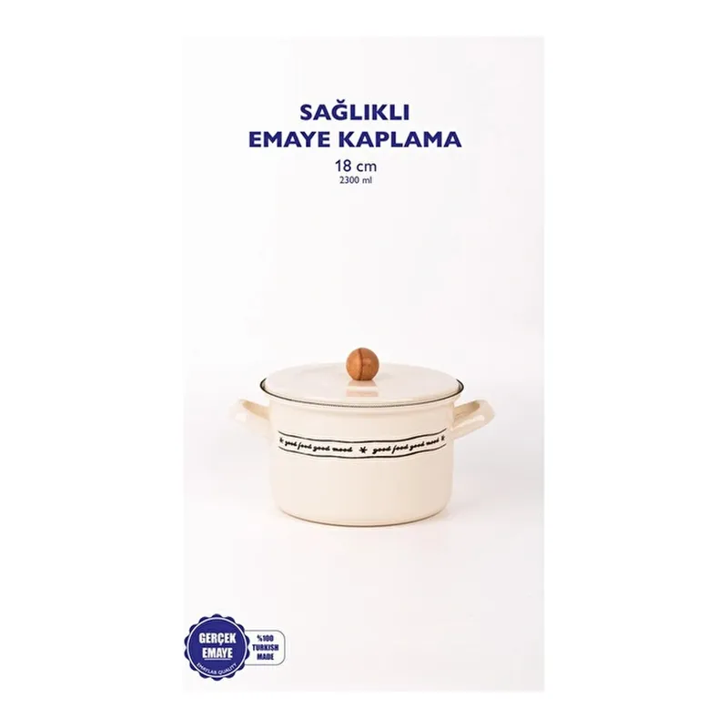 Emaylab Mood Emaye Fırın/haşlama/yoğurt Tenceresi (18cm), görsel 1
