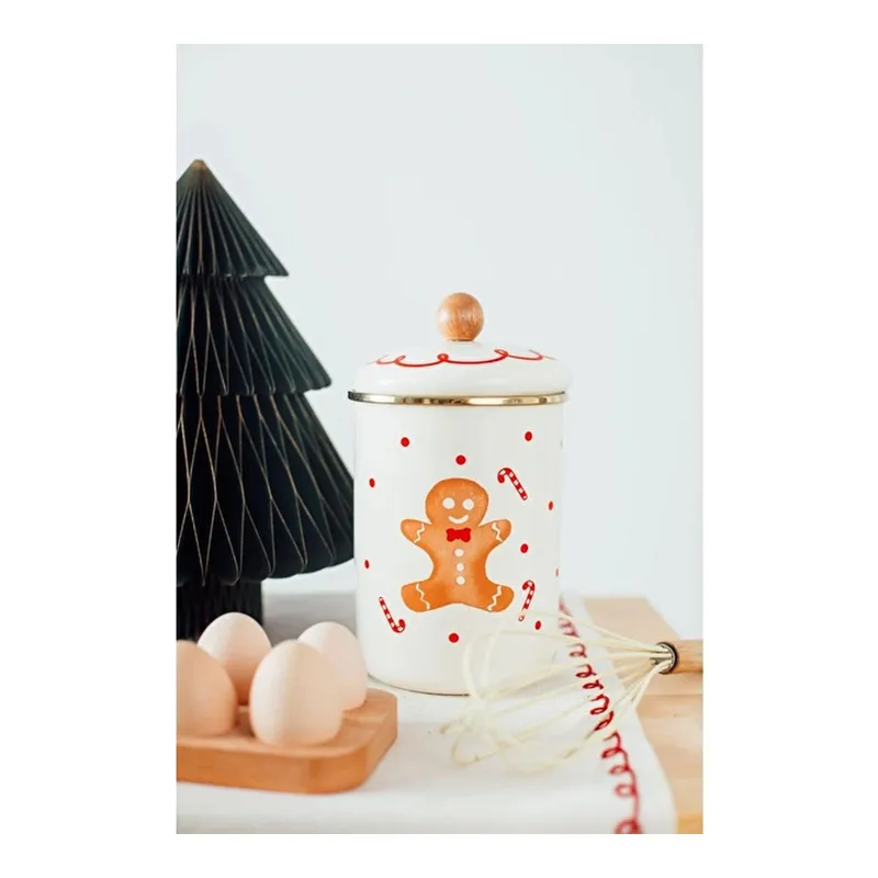 Emaylab Merry Yılbaşı Özel Emaye Dev Boy Kapsül Kavanozu , Çok Amaçlı Kavanoz, görsel 1