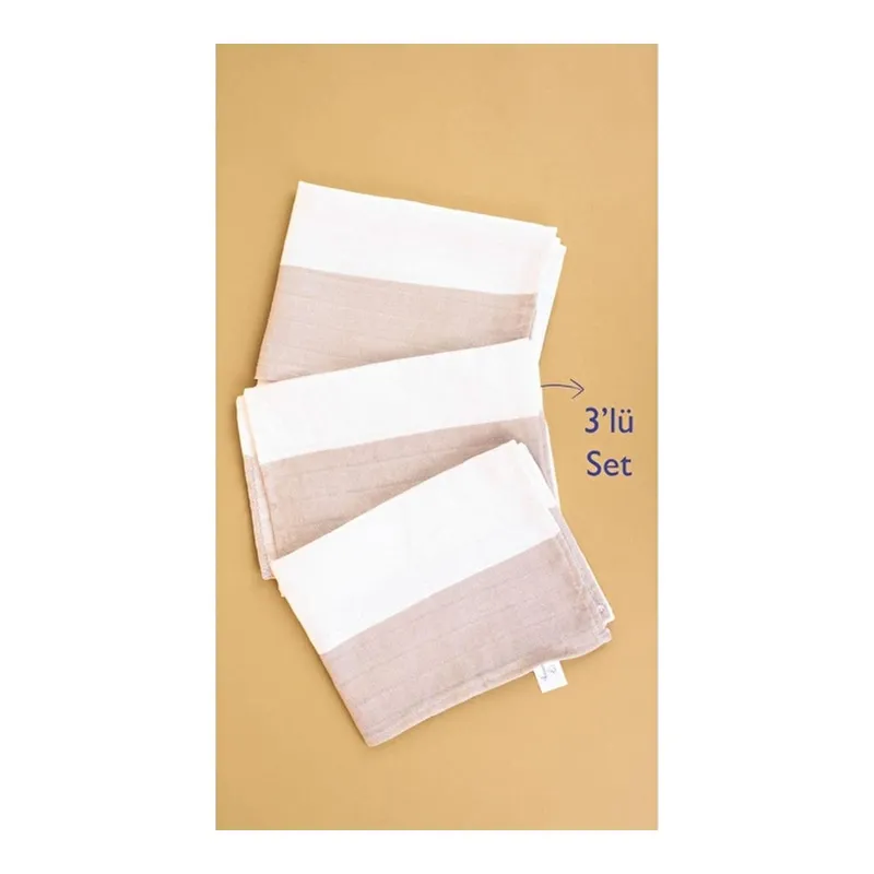 Emaylab Mindy Mutfak %100 Müslin Kurulama Ve Çok Amaçlı Bez (3'lü Set), görsel 1