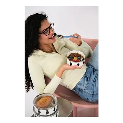 Emaylab x Peppythings Milky Emaye Üçlü Saklama Kabı Seti (Ocaklarda Kullanılabilir)