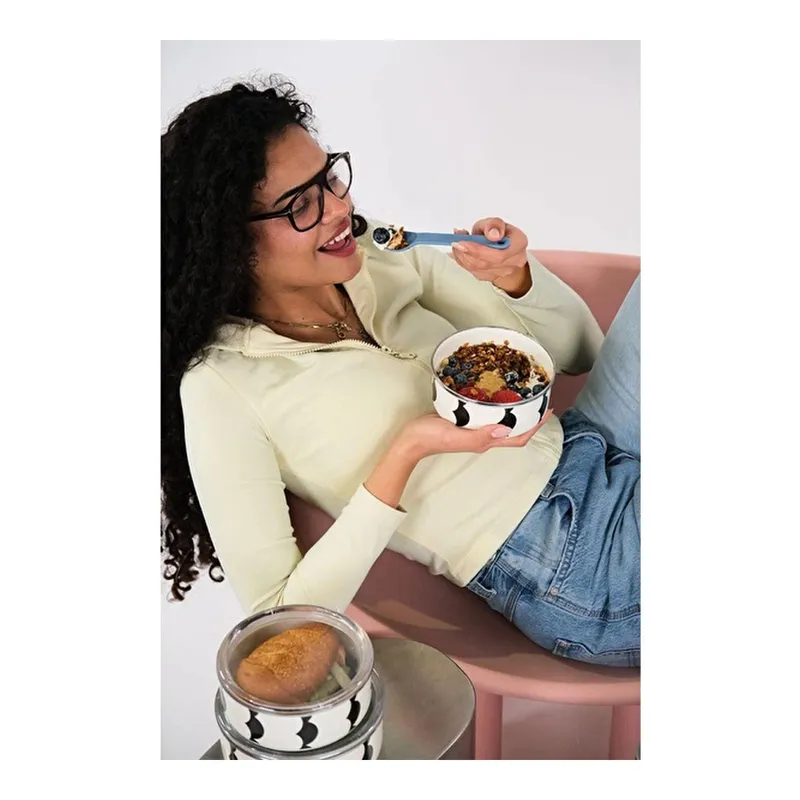Emaylab x Peppythings Milky Emaye Üçlü Saklama Kabı Seti (Ocaklarda Kullanılabilir), görsel 1