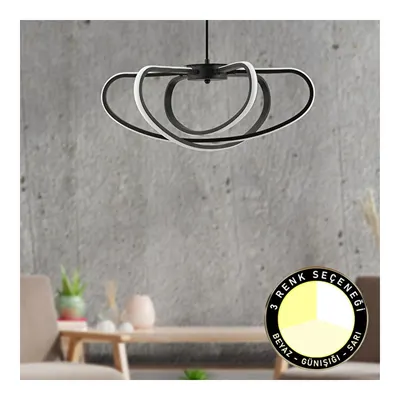Apliqa Aura Sarkıt 74 Watt Sarkıt 3 Renkli Ledli Ofis Avizeleri Modern Mutfak Banyo Led Salon Sarkıt Büyük Avize