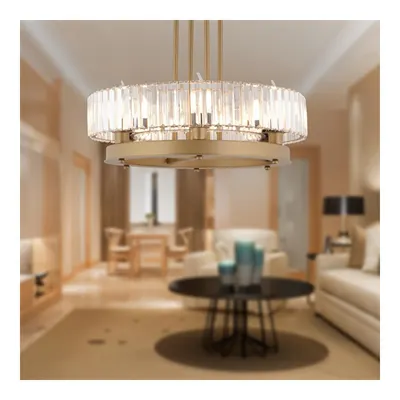 Apliqa Azalea 6lı Eskitme Kristalli Taşlı Modern Tasarım Kristal Büyük Salon Avize
