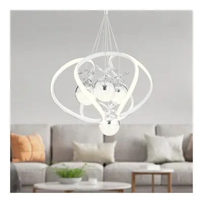 Apliqa Balca 4'lü Beyaz Krom 3 Renkli 84 Watt Ledli Kelebek Led Avize Top Avize Modern Oturma Odası, Koridor, Salon Led Avize