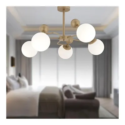 Apliqa Florit 5'li Eskitme Beyaz Camlı Modern Mutfak Yatak Odası Salon Avize