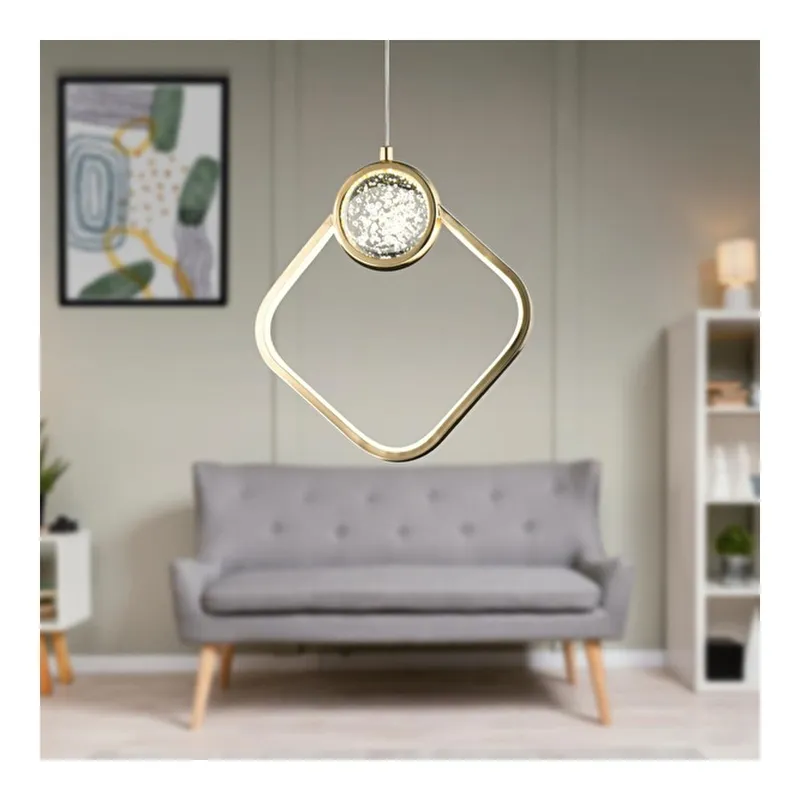 Apliqa Frieda Tekli 3 Renkli 17 Watt Gold Ledli Modern Oturma Odası Salon Sarkıt Avize, görsel 1