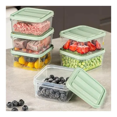 Vienev 6'lı 350 Ml Buzdolabı Dondurucu Organizer Mikrodalga Ve Difrize Uygun Saklama Kabı Mint