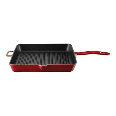 Voeux Kitchenware L'amour Kırmızı Döküm Kare Izgara Tava 25 Cm