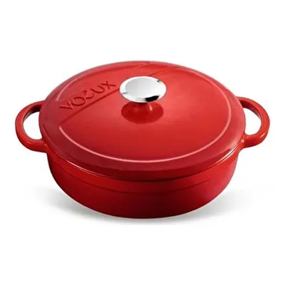 Voeux Kitchenware L'amour Kırmızı Sığ Döküm Tencere 24 Cm