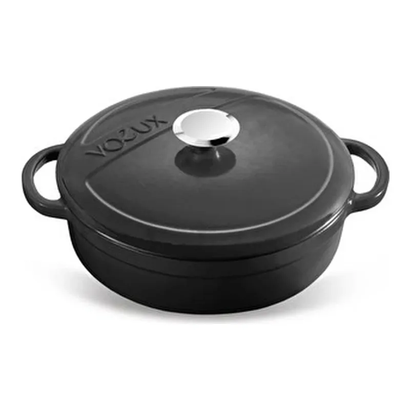 Voeux Kitchenware Elegance Siyah Sığ Döküm Tencere 24 Cm, görsel 1