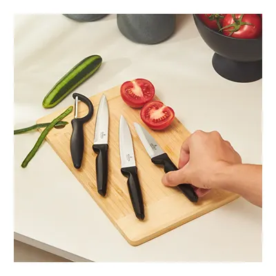 Dr.Inox Peel Set 4 Parça Bıçak Seti Siyah
