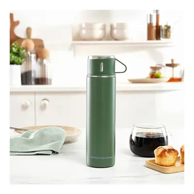 Thermosteel Nature Bardaklı Çelik Sızdırmaz Termos Haki 500 ml