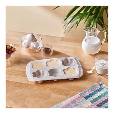Crick Crack Harmony 6'lı Çiçekli Silikon Muffin Kalıbı