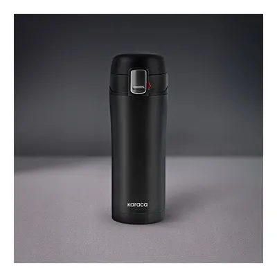 Pluton Çelik Sızdırmaz Termos Siyah 450 ml