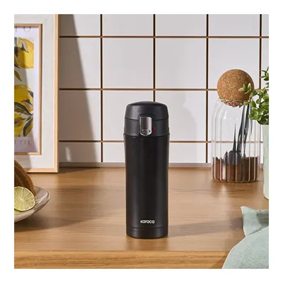 Pluton Çelik Sızdırmaz Termos Siyah 350 ml