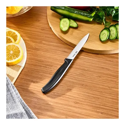 Dr.Inox Tırtıklı Sebze Bıçağı Siyah 21 cm