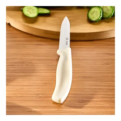 Dr.Inox Tırtıklı Sebze Bıçağı Krem 21 cm