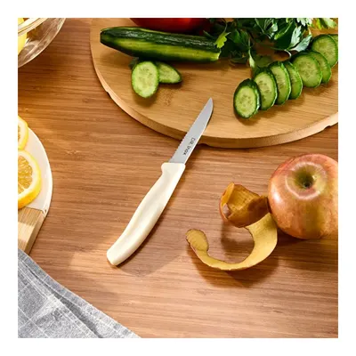 Dr.Inox Tırtıklı Soyma Bıçağı 19 cm Krem