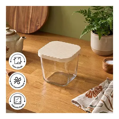 Bumpy Kare Cam Saklama Kabı 350 ml