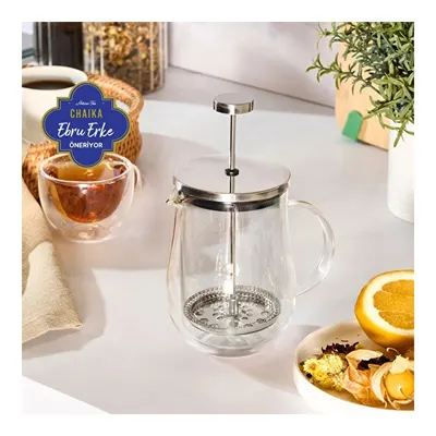 x Ebru Erke Pia Kiku Çift Cidarlı French Press 350 ml