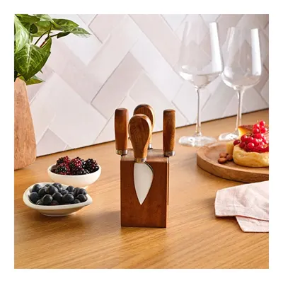 Emsan Antik Mıknatıslı Standlı 5 Parça Peynir Seti Inox