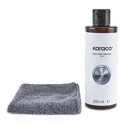 Çelik Yüzey Parlatıcı Temizleyici Krem ve Kurulama Parlatma Bezi 200 ml