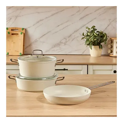 Emsan Biogranit White Stone 5 Parça Tencere Seti