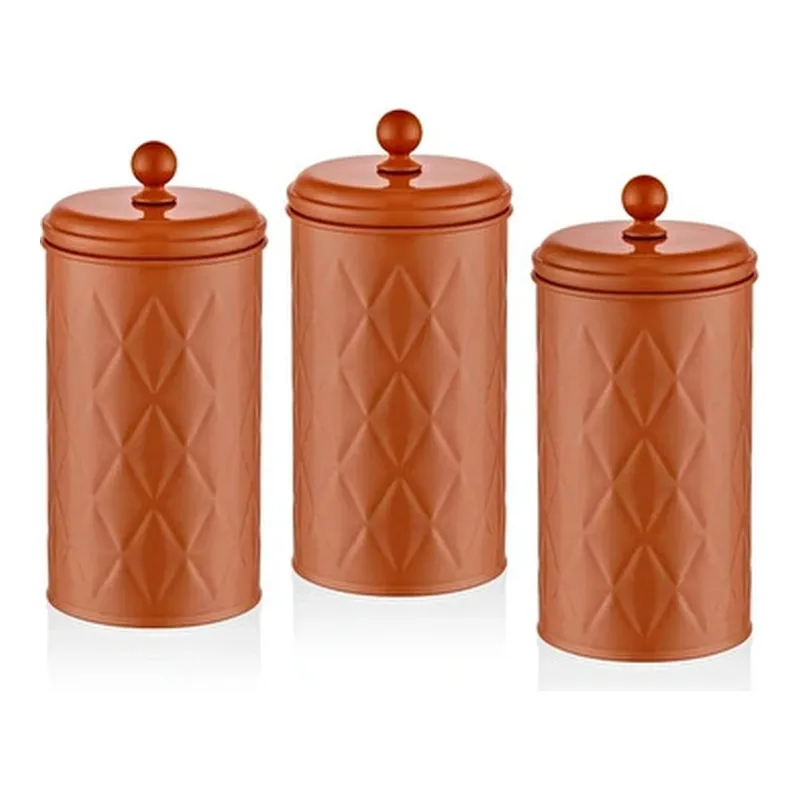 The Mia Prizma Çay Şeker Kahve Kavanozu Terracota 1,20 Lt, görsel 1