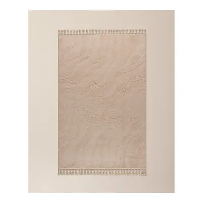 Pluie Rölyef Halı - Bej - 150x230 cm