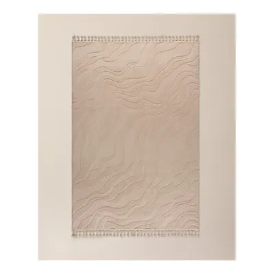Pluie Rölyef Halı - Beyaz - 190x290 cm
