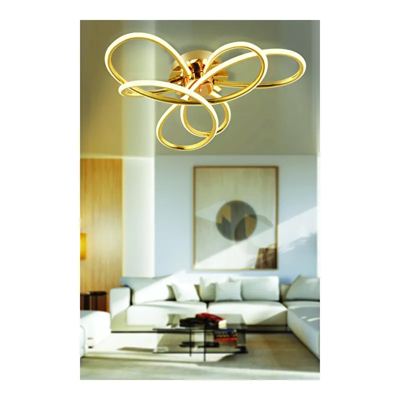 Apliqa Aybel Gold 48 Watt Plafonyer Modern Koridor Salon Led Avize, görsel 1