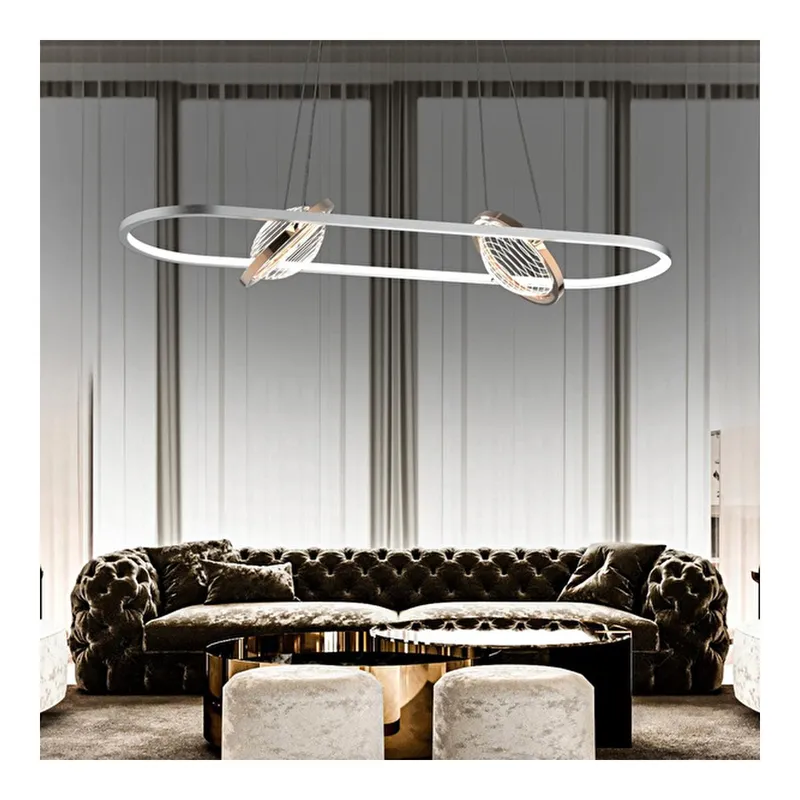 Apliqa Bennan Sıralı 60 Watt Krom Gold Modern Oturma Odası, Yemek Masası Üstü, Salon Led Avize, görsel 1