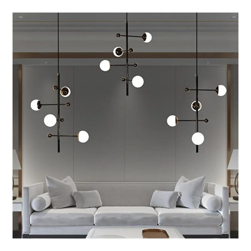 Apliqa Addo Siyah 3'lü 12 Watt Sıralı Modern Sarkıt Koridor, Yemek Masası Üstü, Salon Sarkıt Led Avize, görsel 1