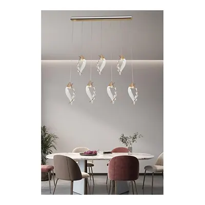 Apliqa Ardea 7'li Gold Sıralı Sarkıt Salon Led Avize