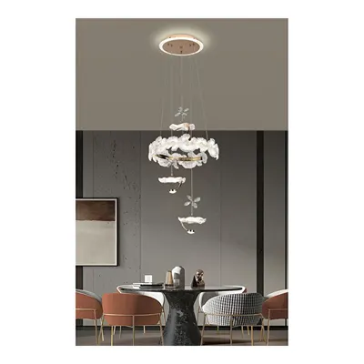 Apliqa Anka 3'lü Gold Led Avize