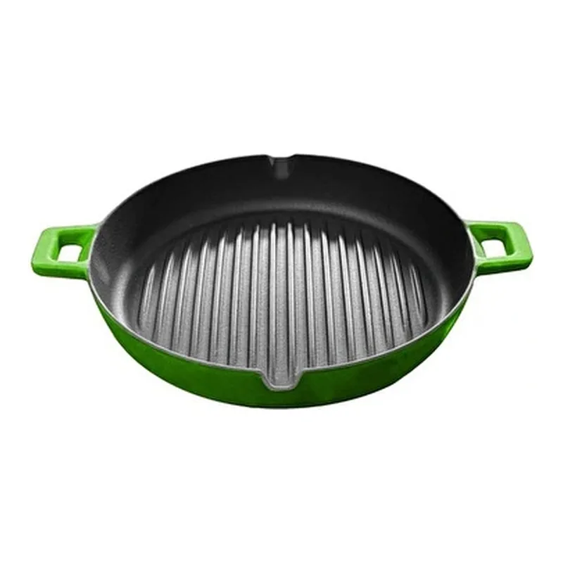 Voeux Kitchenware Forêt Yeşil Döküm Yuvarlak Izgara Tava 30 Cm, görsel 1
