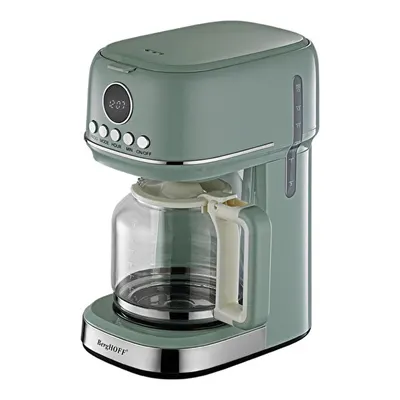 Berghoff Gem Retro Filtre Kahve Makinesi – 900 W, 1,5 L Cam Demlik | Mint Yeşil