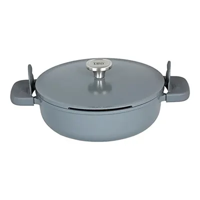 Berghoff 1+1 Leo Phantom Kapaklı Yapışmaz Sote Tavası 28 Cm Smoked Grey